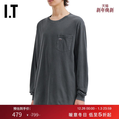 ITNOAH纯色长袖T恤休闲基础款