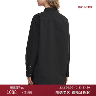 IT JUNYA WATANABE WOMEN女装长袖衬衫新款简洁通勤纯色翻领衬衣