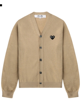 IT CDG PLAY COMME des GARCONS川久保玲情侣款合身羊毛针织开衫