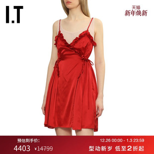 假两件连衣裙新款 Rocha女装 丝绸吊带裙短裙738151XO Simone