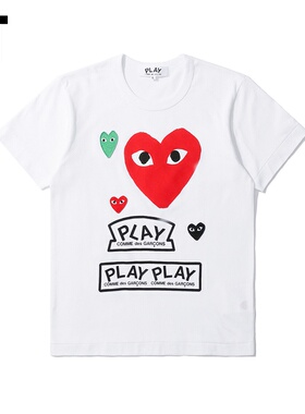 IT CDG PLAY COMME des GARÇONS川久保玲女装短袖T恤logo爱心印