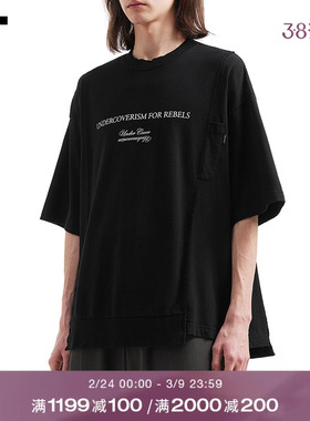 IT UNDERCOVER高桥盾男装短袖T恤新款个性解构感拼接半袖1F4804MQ