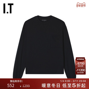 IT uniform experiment男装长袖T恤新款饰口袋宽松纯色上衣252008