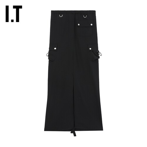 ITcoperni开叉半身裙长裙