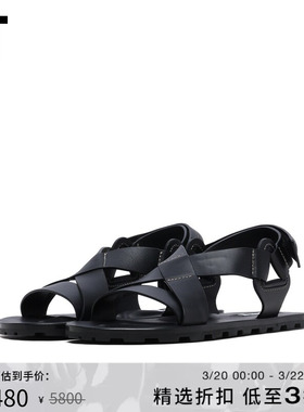 IT JIL SANDER女款露趾凉鞋新款随性简约交叉绊带平底鞋P0009P0M