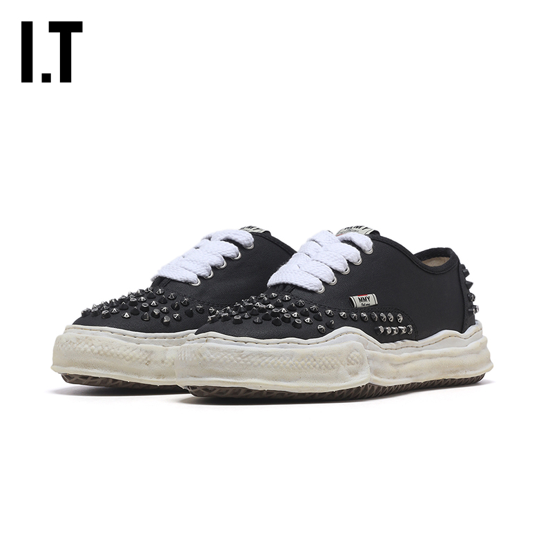 IT Mihara Yasuhiro女款做旧运动鞋新款复古街潮铆钉装饰休闲鞋