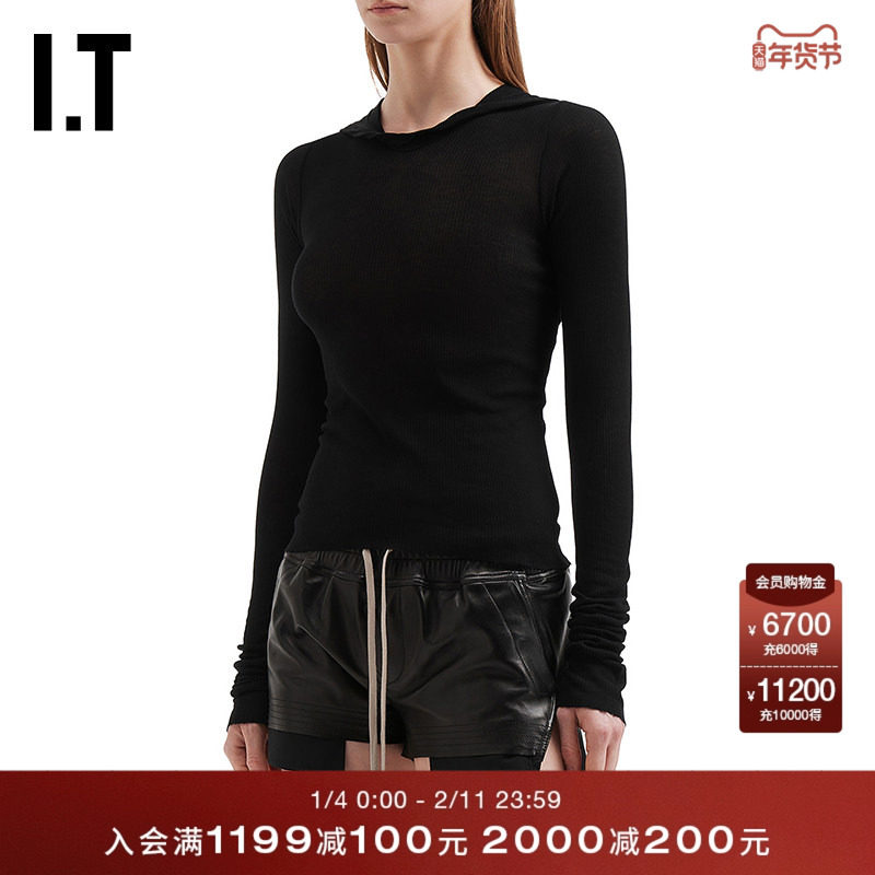 IT Rick Owens女装修身长袖T恤新款简约休闲纯色内搭上衣6210RC0Q,女装/女士精品,T恤,淘宝优惠券,粉丝福利购,淘宝优惠卷