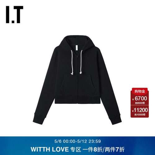ITWITTHLOVE合身连帽拉链卫衣