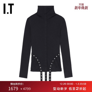 修身 Rocha女装 高领长袖 上衣新款 527673X 袢带坠饰打底衫 Simone