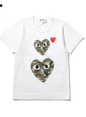 IT COMME des GARÇONS PLAY女装短袖T恤爱心245XA