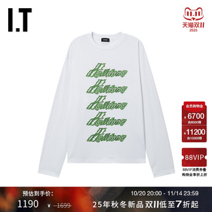 T恤新款 宽松长袖 潮流酷感logo印花上衣728UWHXP We11Done女装