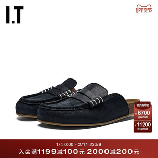 IT JW Anderson女款包头穆勒鞋新款复古质感露跟拖鞋勃肯鞋0084XQ