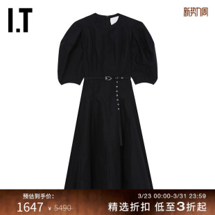 3.1 连衣裙新品 Phillip 泡泡袖 摩登配腰带中长裙007LCE Lim女装