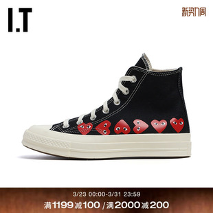 COMME des GARÇONS川久保玲情侣款 休闲鞋 PLAY 高帮帆布鞋 CDG