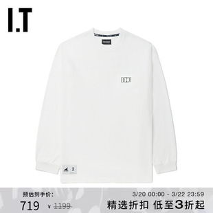 IT DESCENDANT男装圆领长袖T恤新款简约基础款logo装饰上衣SM17MM