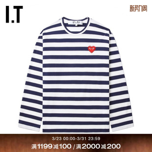 COMME PLAY des GARCONS川久保玲情侣条纹长袖 T恤清爽时尚 CDG