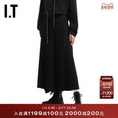 s女装 竖条纹半身裙新款 简约气质西装 裙长裙A字裙S06BLAXQ