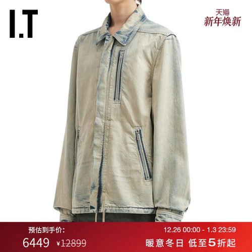 ITDRKSHDW翻领拉链牛仔夹克