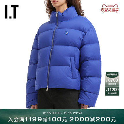 IT ADER error女装立领拉链羽绒服新款廓形绗缝羽绒外套4201BLXP