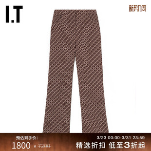 Stella 满印图案合身休闲裤 McCartney女装 新品 093AJ3X 微喇长裤