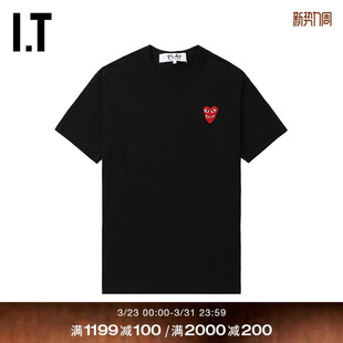 COMME PLAY des GARCONS川久保玲情侣爱心logo装 T恤 饰短袖 CDG