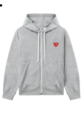 IT CDG PLAY COMME des GARCONS川久保玲情侣款连帽拉链卫衣外搭