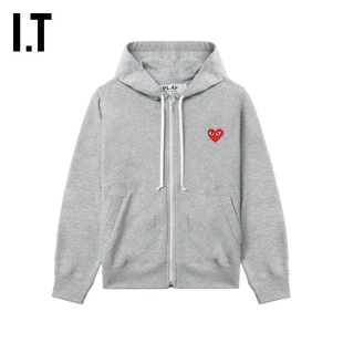 GARCONS川久保玲情侣款 连帽拉链卫衣外搭 des COMME CDG PLAY