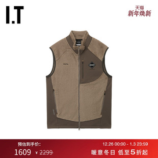 立领拉链马甲新款 BRISTOL男装 酷感户外风拼接外搭 F.C.REAL