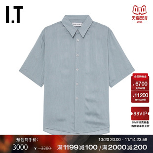 OUR 新款 LEGACY男装 衬衫 竖条纹微透上衣外搭M222BGMO 宽松短袖