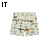 潮流动感花色休闲裤 APA001MM 宽松毛绒短裤 新款 Awake NY男装