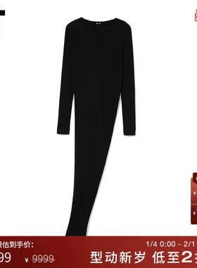 IT Rick Owens女装羊毛针织衫新款设计感不规则下摆上衣02650MXL