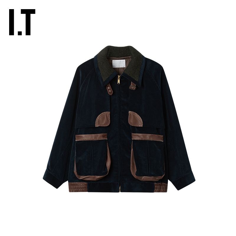 ITkolor灯芯绒夹克复古气质