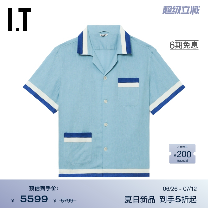 ITBODE翻领短袖衬衫复古随性