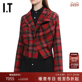 CDG 解构感格纹西装 COMME des GARCONS女装 夹克新款 时髦设计感