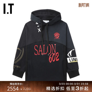 潮酷有型拼接连帽衫 连帽卫衣新款 SERRE男装 UST025MO MARINE