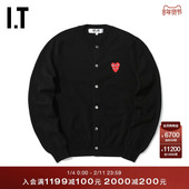 CDG GARÇONS川久保玲女装 PLAY COMME des 针织开衫 爱心刺绣