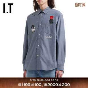 UNDERCOVER高桥盾男装 时尚 长袖 新款 型男翻领衬衣1F4413MQ 衬衫