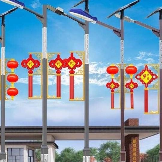 中国结户外灯LED6米太阳能路灯中式仿古灯杆庭院灯景观灯定制*