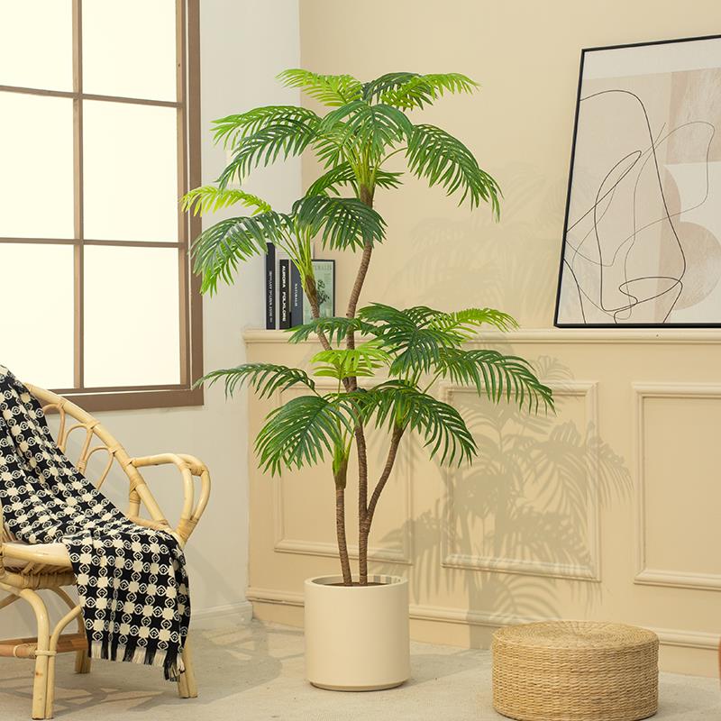 仿真绿植散尾葵大盆栽高端轻奢室内客厅摆件落地高级仿生植物假树