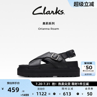 厚底沙灘涼鞋 Clarks其樂Orianna 女 羅馬涼鞋 女時尚 Roam女鞋 涼鞋