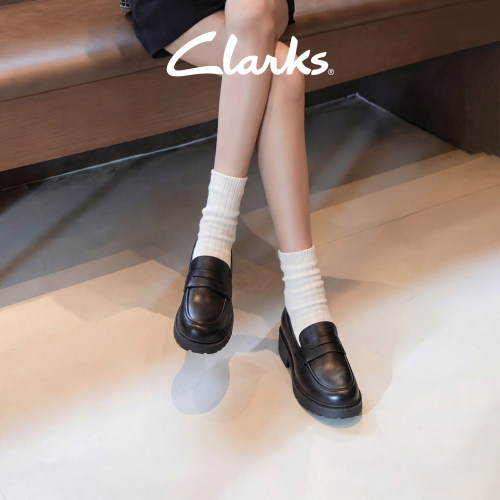 clarks厚底老钱风乐福鞋其乐女鞋
