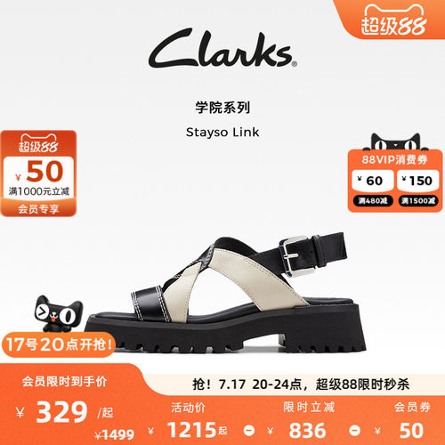 clarks厚底学院简约女鞋凉鞋