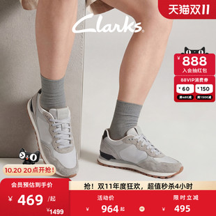 Clarks其乐Molland Go男鞋新款时髦百搭拼色跑鞋舒适透气运动鞋