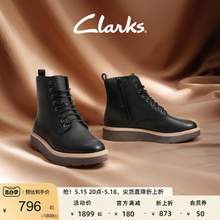 潮流松糕底靴时尚 系带时尚 秋冬时尚 Clarks其乐女鞋 短靴马丁靴女