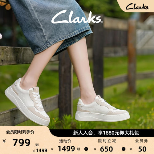 透气厚底女鞋clarks休闲简约