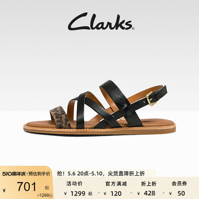 clarks其乐女士2022夏季真皮凉鞋