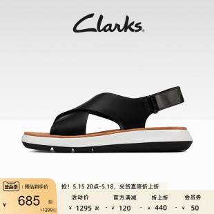 女 夏季 厚底交叉带舒适凉鞋 潮流简约休闲鞋 Clarks其乐女鞋 凉鞋