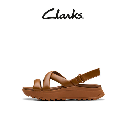 Clarks其乐女厚底缓震罗马凉鞋