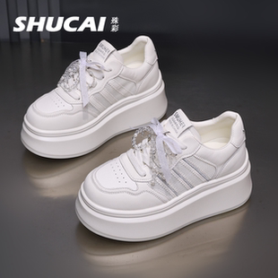运动鞋 殊彩厚底增高7CM小白鞋 百搭透气休闲时尚 时尚 女2026春新款