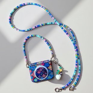 民族风适用华为purax手机壳全包中轴三星zflip7支架荣耀Magicvflip2斜挎挂绳小米mixflip2防摔套pocket2高级